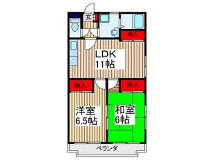 スタ－ハイムＢの物件間取画像